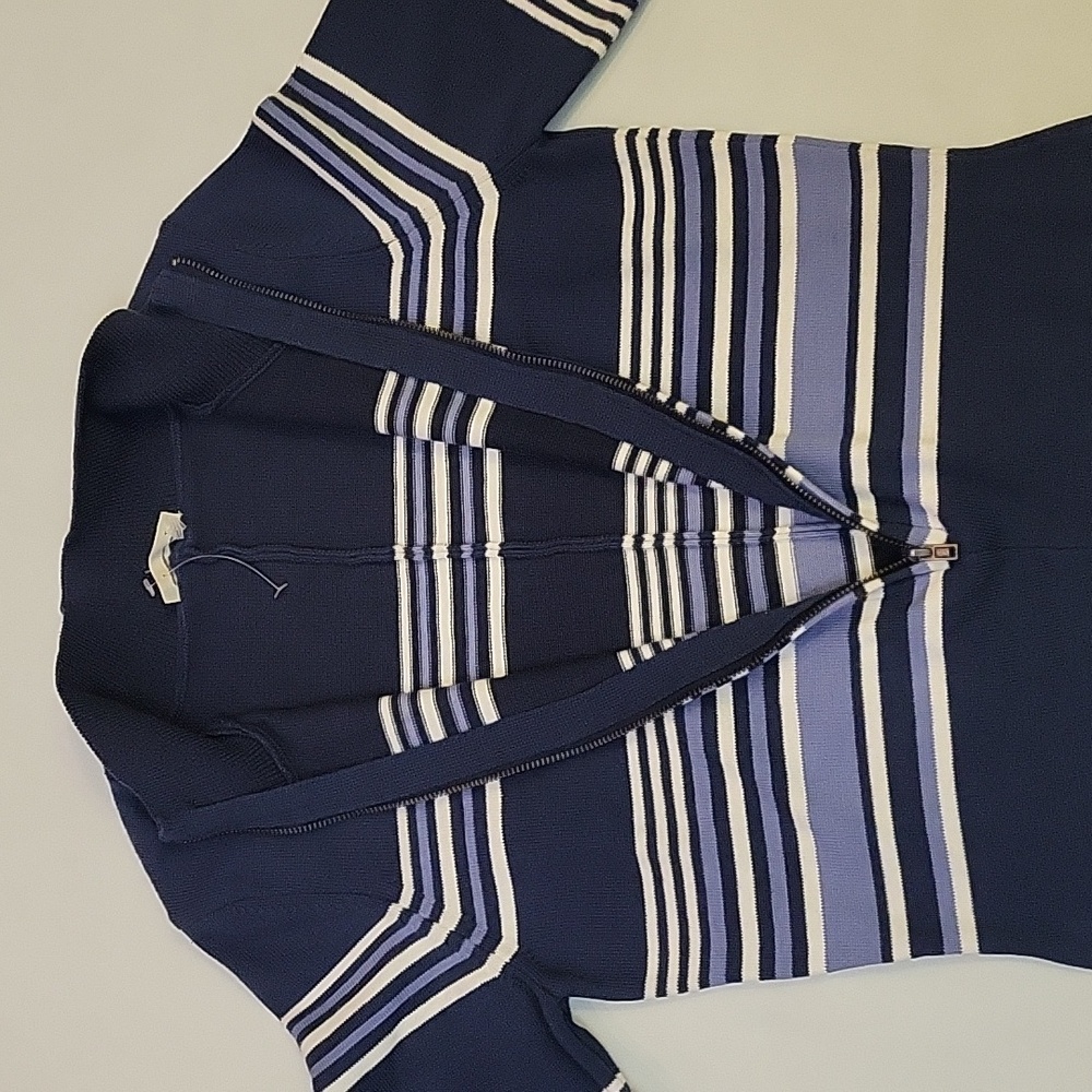 NWOT Free People Movement Blue It's Cold Outside Playsuit Navy Striped Sz XS - Picture 7 of 17